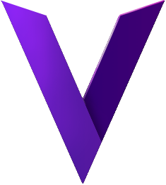 A sharp, stylized purple “V” symbol representing the BLACK-V brand. The design blends futuristic aesthetics with bold elegance, symbolizing individuality.